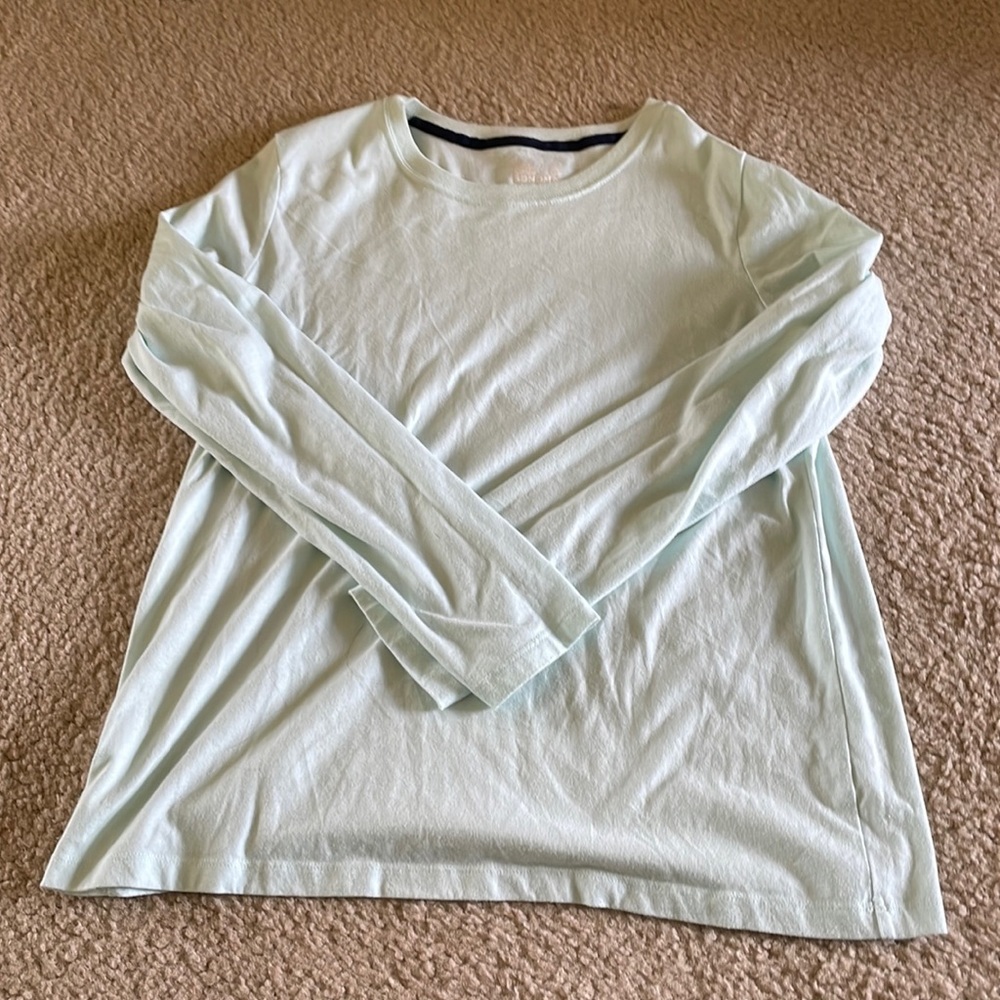 Womens light blue long sleeve shirt